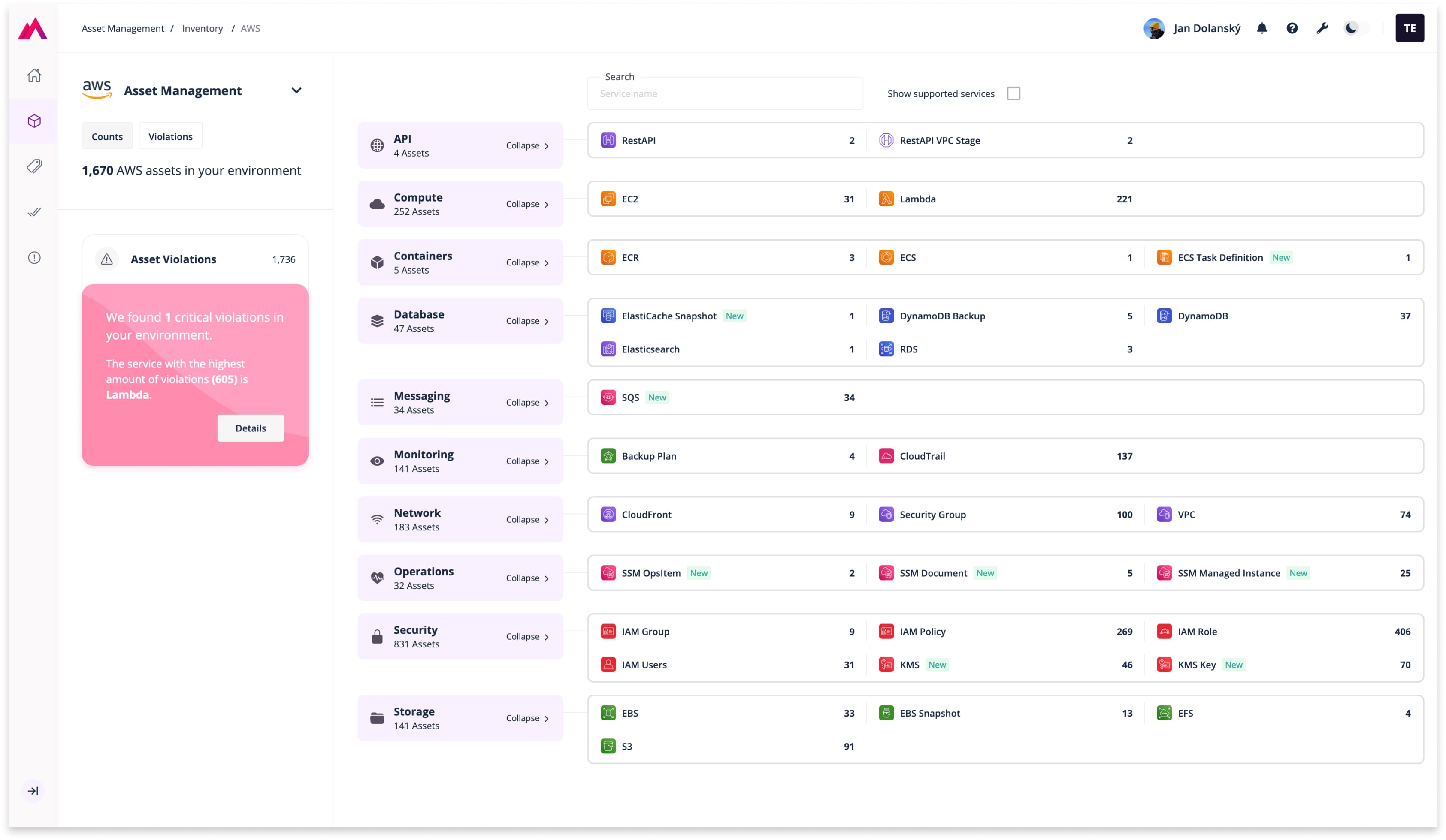 Tenacity cloud dashboard